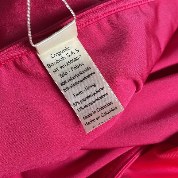 BAOBAB Cumbiana One Shoulder Cutout Rainbow Pink Maxi Dress Size Large - Picture 8 of 8